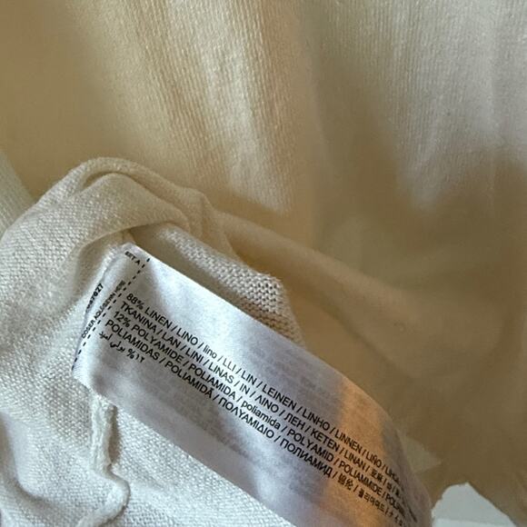 Mango Slim-Fit Cotton Piqué Textured Polo Shirt White size men's large - Picture 4 of 5